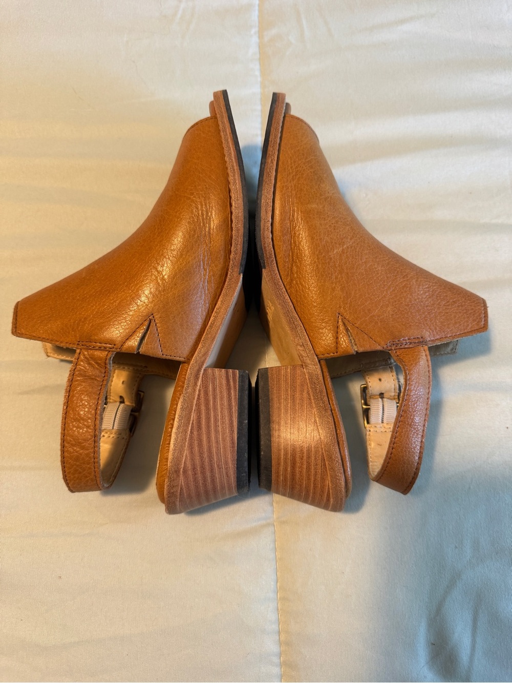 Classic Tan Leather Open-Toe Slingback - Picture 6 of 16